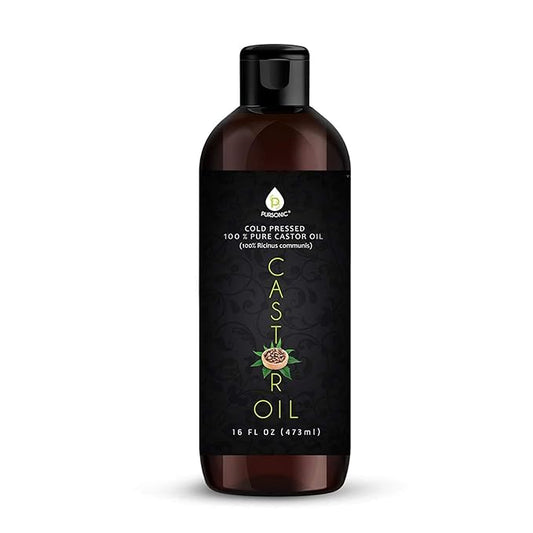 Pursonic 2-Pack Castor Oil (160oz) Cold-Pressed, 100% Pure, Hexane-Free Castor Oil-Moisturizing & Healing, For Dry Skin, Hair Growth - For Skin, Hair Care, Eyelashes