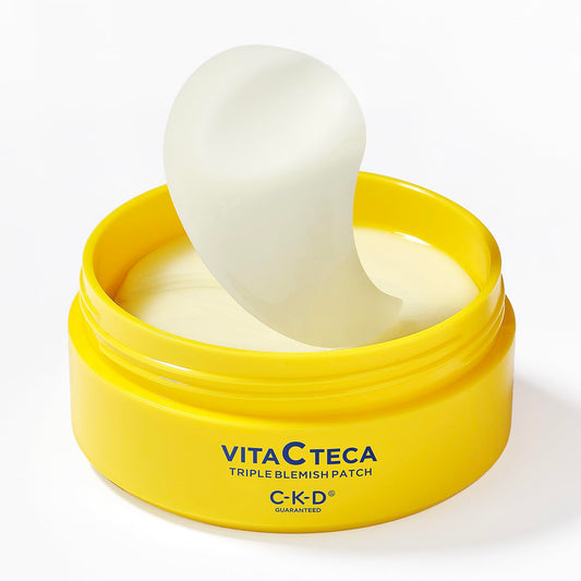CKD Triple Blemish Under Eye Gel Patch 60 Counts - Hydrogel Spot Treatment, Gentle Formula for Blemish Improvement, Even Tone and Minimize Puffiness with 99% Pure Vitamin C and Teca.