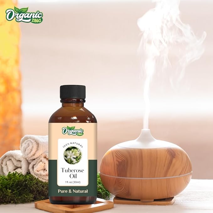 Tuberose (Polianthes tuberosa) Oil | Pure & Natural Essential Oil for Aroma, Diffusers, Skincare & Haircare- 30ml/1.01fl oz