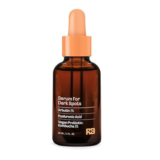 Skin Serum for Dark Spots with Arbutin, Hyaluronic Acid & Vegan Probiotic Kombucha 1 oz. - Arbutin Serum and Hyaluronic Acid Serum for Face