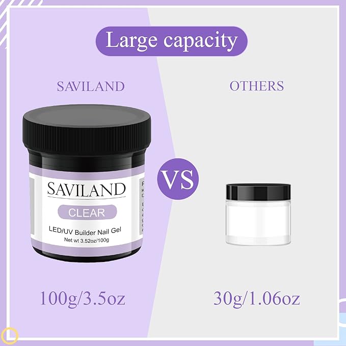 SAVILAND LED & U V Builder Nail Gel and Natural Cuticle Oil Pen