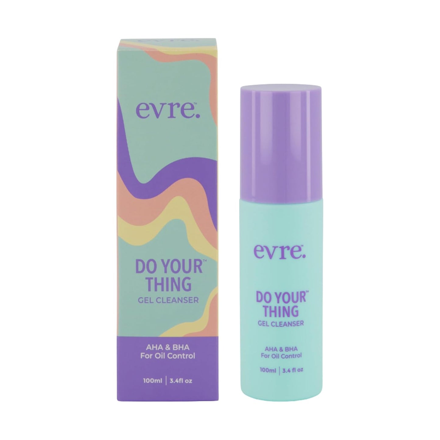 Evre Do Your Thing AHA & BHA Teen Gel Acne Face Wash, 3.4 FL Oz, Oil Control Face Cleanser with Niacinamide & Salicylic Acid, Blemish Control