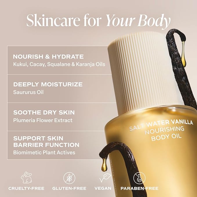 Saltair Salt Water Vanilla Body Mist 2 Pack - Fine Fragrance, Body Oil, & Multi-Lipid Body Butter Bundle