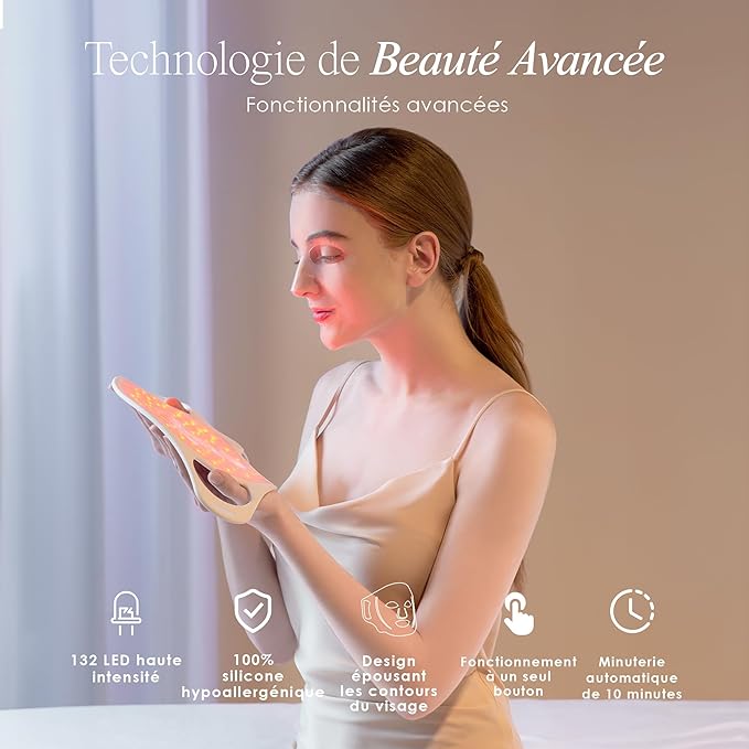 LED Light Therapy Mask by Project E Beauty | Anti-Aging & Anti-Blemish (Silicone Mask)