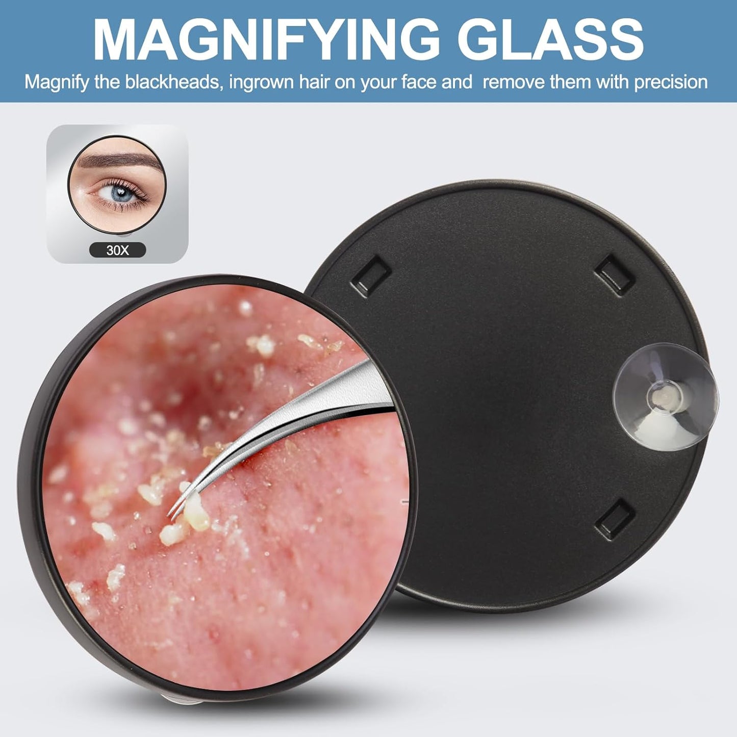 60PCS Dual Heads Blackhead Remover, Pimple Comedone Extractor, Acne Whitehead Blemish Removal Kit, Premium Stainless Steel Pimple Popper Tool kit, Risk Free for Face Skin, with Portable Box