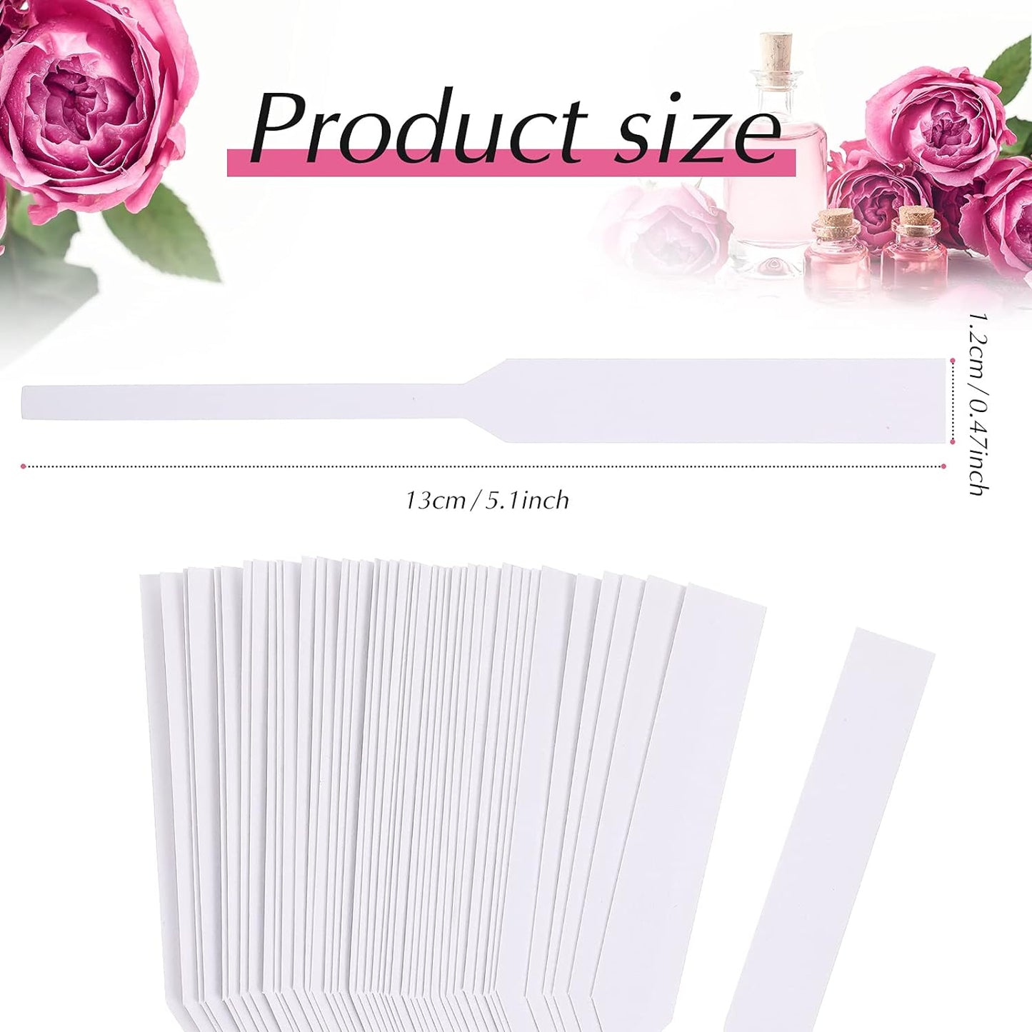 Tondiamo 600 Pieces Perfume Test Strips Fragrance Paper Strips Disposable Perfume Blotter Essential Oils Paper Test for Diffuser Aromatherapy Scents