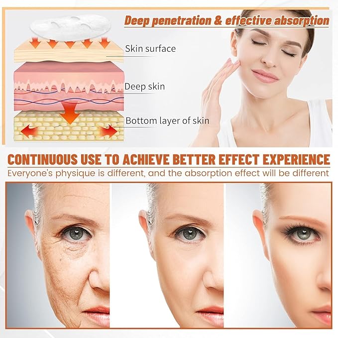 Bio Collagen Face Mask 8Pcs, Bio-Collagen Deep Mask Overnight, Korean Face Mask Pure Collagen Films Deep Hydrating Firming Lifting Anti Wrinkle Hydrogel Mask Skincare (8Pcs)