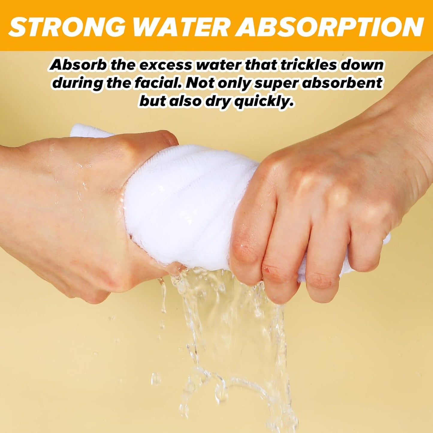 6 Pcs Facial Towels for Estheticians – Microfiber Soft Spa Towel for Skincare, Massage & Professional Use (White)