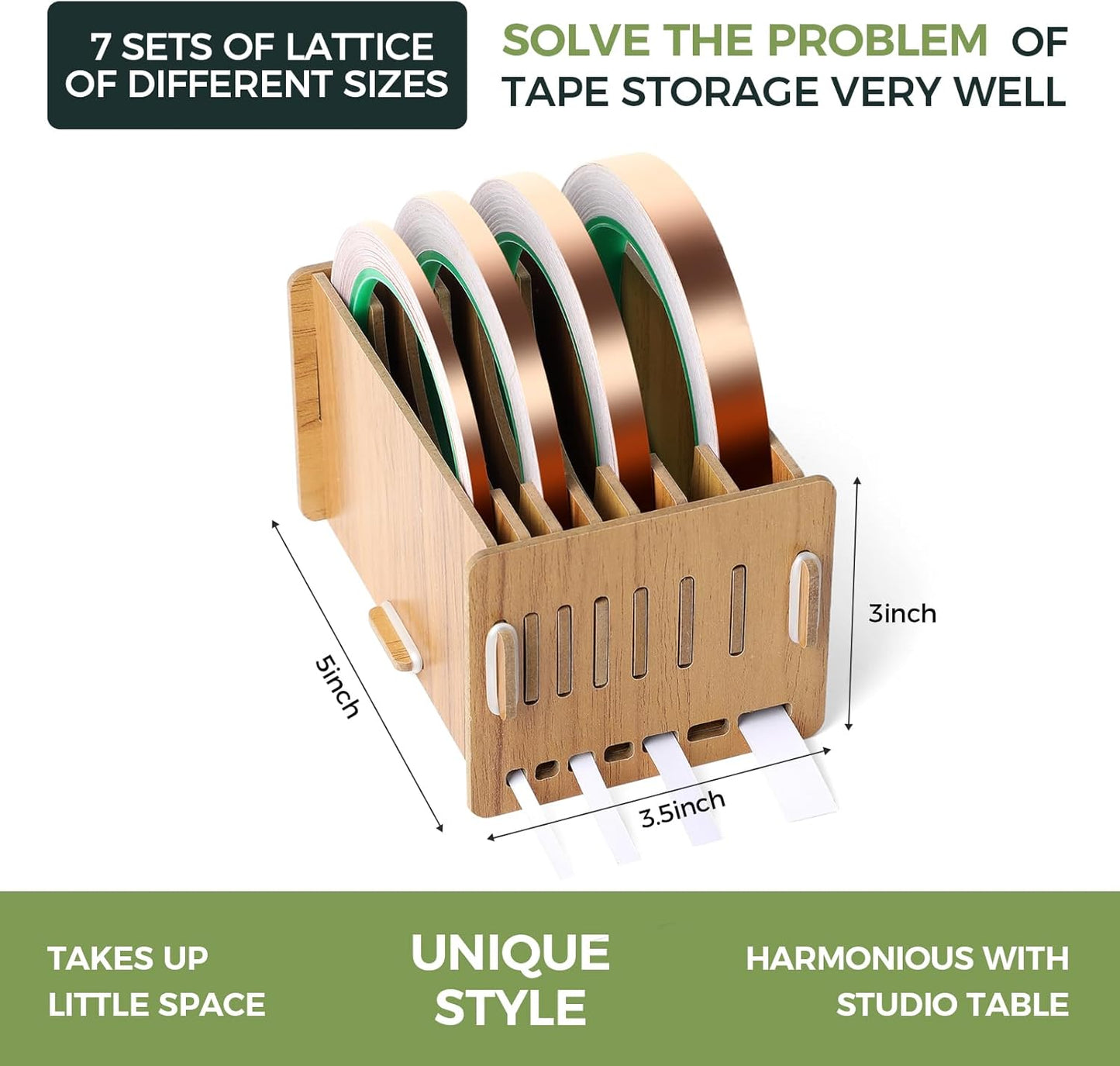 Copper Foil Tape Dispenser Stained Glass Foil Tool Stained Glass Supplies Foil Dispenser for Stained Glass Art Tools Storage (No Tape)