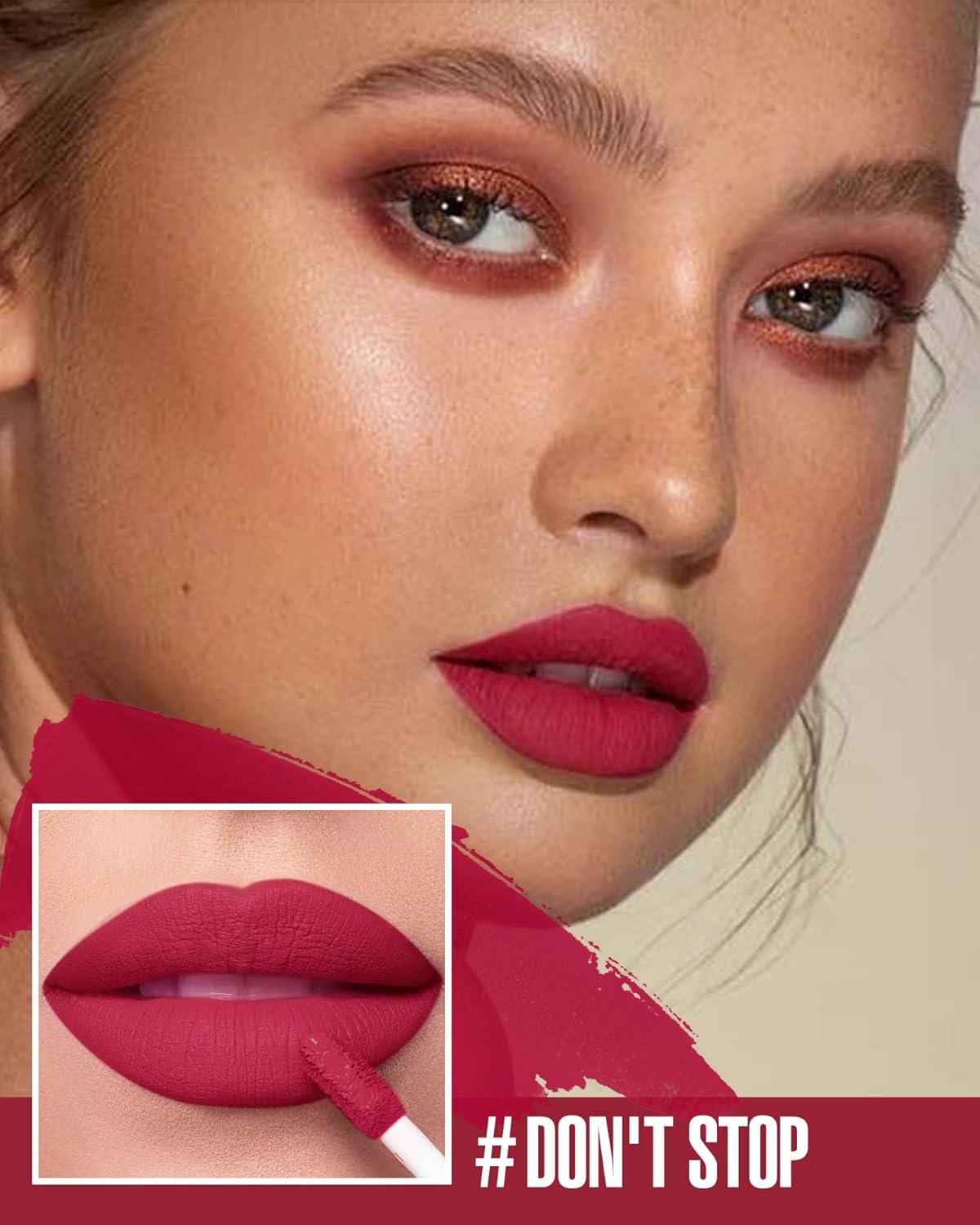 Bright Red Lipstick Long Lasting Lipsticks for Women Smudgeproof Transferproof Cruelty Free Lip Makeup, 903 Don't Stop