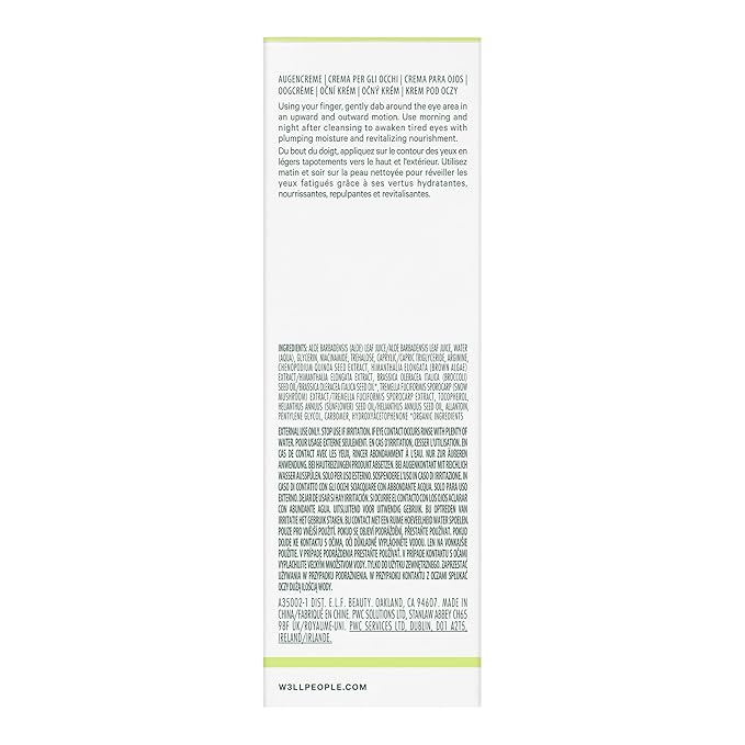 Well People Revitalizing Dew Snow Mushroom Eye Gel-Cream, Gel-based Eye Cream For Moisturizing Undereyes, Targets Fine Lines, Vegan & Cruelty-free (Pack of 2)