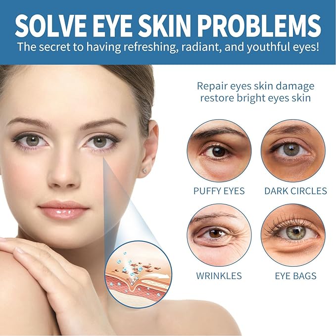 Zetiling 8 Pack Reusable Ice Gel Eye Pad for Puffy Eyes, Hot Cold Eye Mask, Deep Hydration and Anti Aging Effects