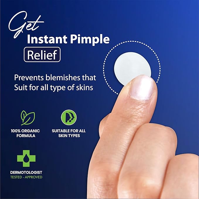 Dot Pimple Patches for Face – Hydrocolloid Acne Patches for Quick Zit Relief And Blemishes, Invisible Spot Stickers That Stay All Night, Gentle for All Skin Types, Oil-Free (40 Count)