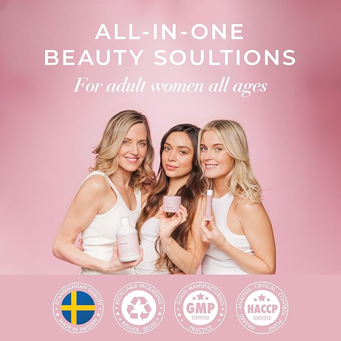 Collagen Deluxe 30 Shots x 2 I 8 Week Bundle I 12500 mg Marine Collagen (Type I & III) I Hyaluronic Acid, Biotin, Vitamin C I Sugar-Free - 8 Week Supply