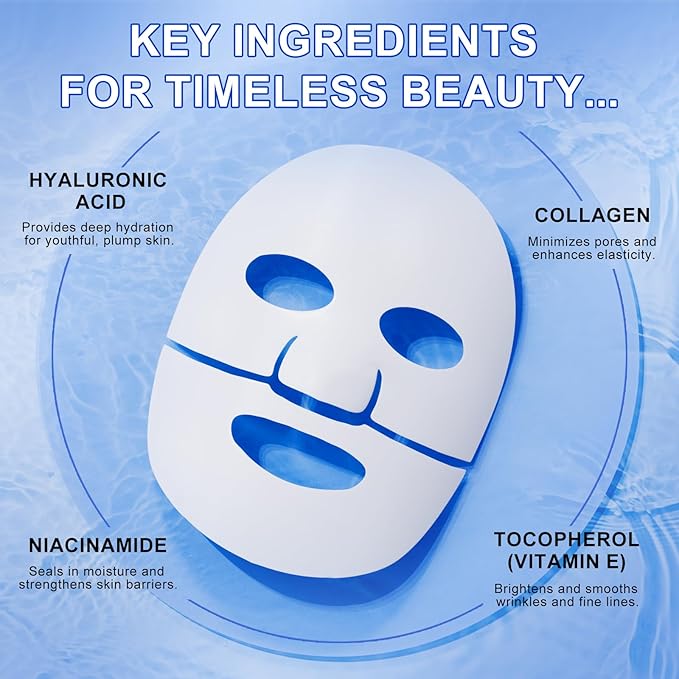 Collagen Face Mask 12PACK, Deep Hydrating Face Collagen Mask Overnnight, Collagen Face Mask for Women Skincare, Elasticity, Firming, Moisturizing, Suitable for All Skin Types, Christmas Gift for Women