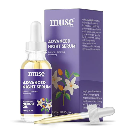 Advanced Night Serum – 1% Squalane for Deep Hydration & Skin Repair, Overnight Recovery for Fine Lines & Dryness, Lightweight, Fast-Absorbing Formula - 1 oz
