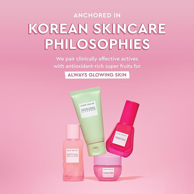 Glow Recipe Guava Brightening Korean Skincare Gift Set - Vitamin C Under Eye Cream Treatment + Hydrating Vitamin C Dark Spot Face Serum with Niacinamide & Peptides, Travel Size (2 Count)