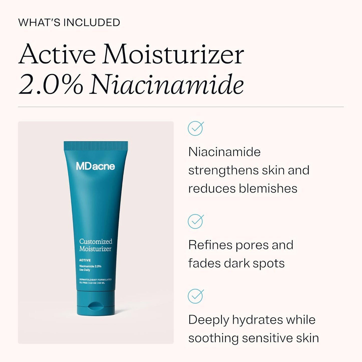 MDacne 3 Step Retinol Acne Kit - Retinol Cream 0.25%, Salicylic Acid Cleanser, Niacinamide Moisturizer - Plant-Based products for Hormonal Acne, Blemishes, and Wrinkles. 30 Day Complete Acne Care Kit