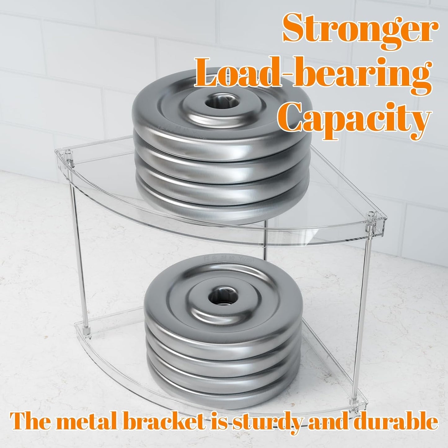 Yieach Clear Corner Bathroom Counter Organizer,2Tier Tiered Countertop Corner Shelf for Perfume,Beauty Products,Makeup Organizer,Skincare Organizers,Vanity Storage Tray for Bedroom,Bathroom Sink Shelf