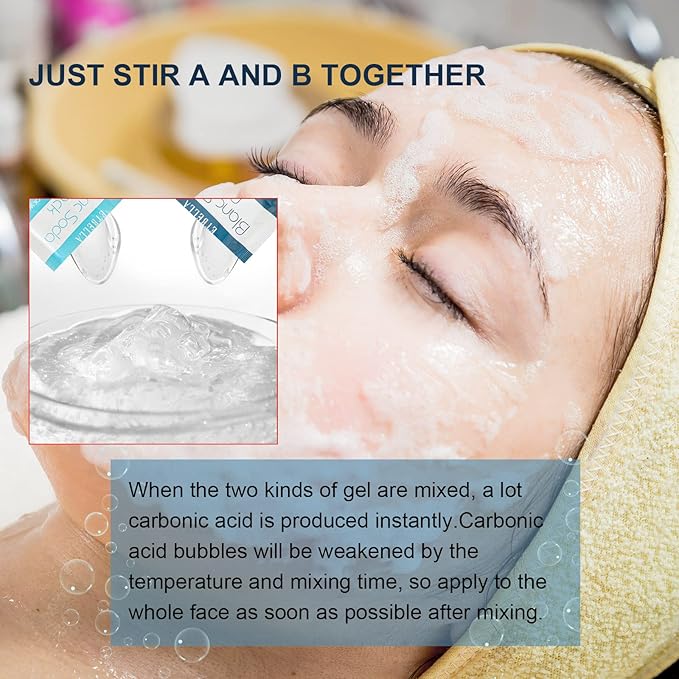 Elitzia CO2 Carboxy Gel Mask 1 box 20 bags Facial Care Skin Beauty ET1719 (Blue)