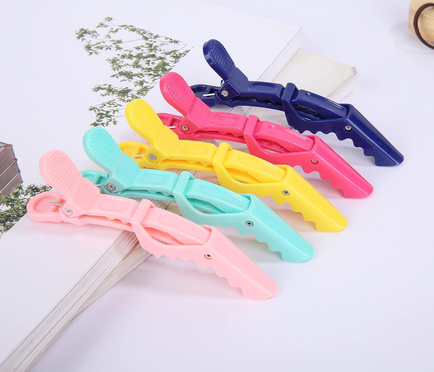 HH&LL Hair Clips for Women – Wide Teeth & Double-Hinged Design – Alligator Styling Sectioning Clips of Professional Hair Salon Quality - 10Pack (Mixed Candy)