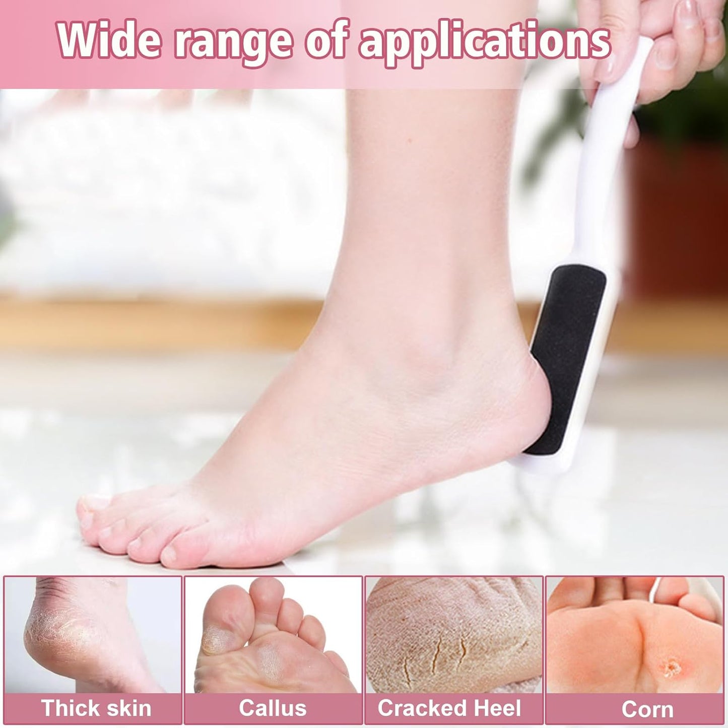 36 Pieces Flat Shaped Foot File Foot Callus Remover with Double Sided Feet Rasp Professional Pedicure Foot File for Grit Exfoliates Removes Dead Skin,3 Colors