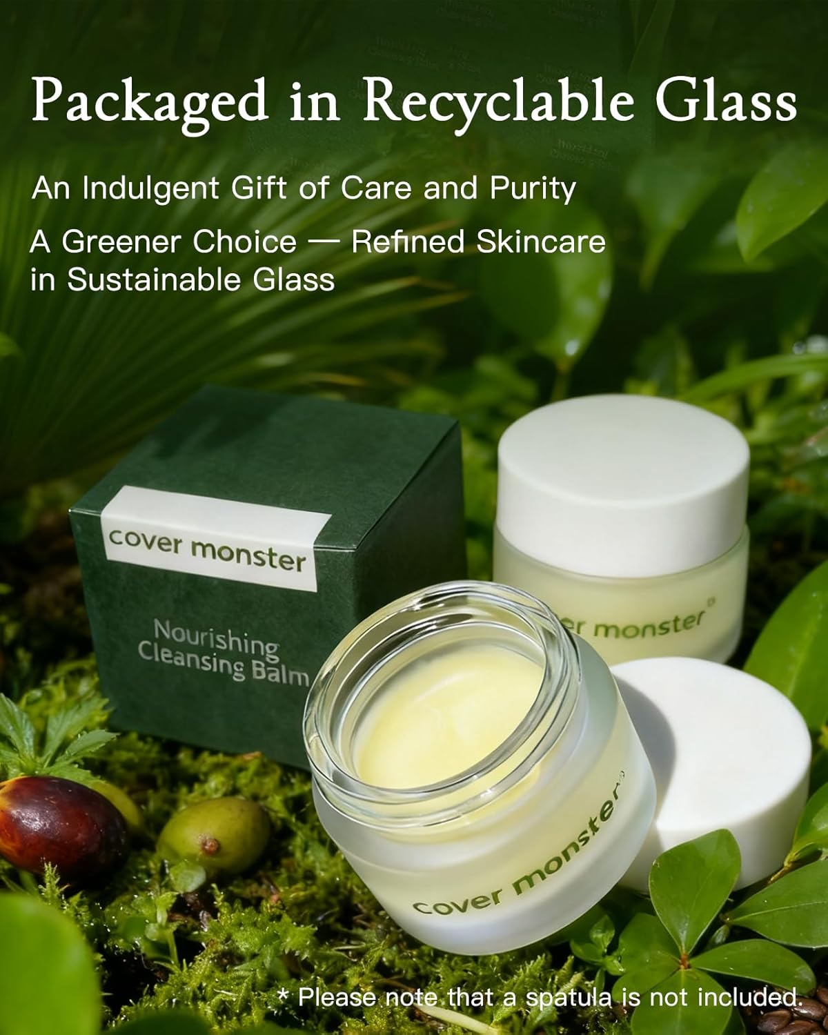 Cleansing Balm, Makeup Remover Balm, Melts Waterproof Makeup & Sunscreen, Deep Pore Cleanse & Hydration, Gentle & Non-Irritating, Made for All Skin Types, Safe for Sensitive Skin