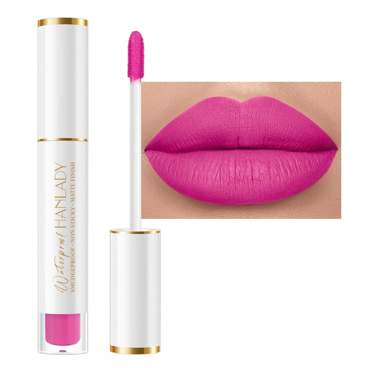Hot Pink Lipstick Long Lasting Lipsticks for Women Pigmented Smudgeproof Transferproof Vegan Cruelty Free Lip Makeup, A40 Miss You