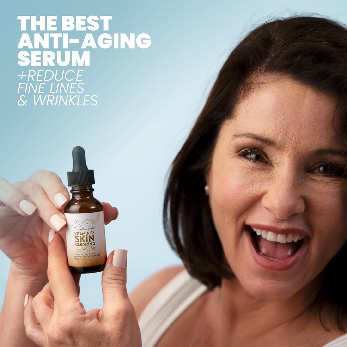 Vitamin C Serum for Face with Retinol & Salicylic Acid – Skin Clearing Acne Spot Treatment with Niacinamide, Hyaluronic Acid, MSM – Anti-Aging Facial Serum for Dark Spots and Blemishes