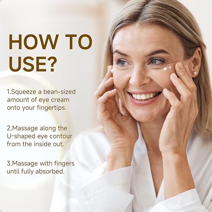Under Eye Bags and Wrinkles Filler, Under Eye Cream Temporary Instant Visibly Reduces Wrinkles Dark Circles Fine Lines, Eye Tightening and Lifting Cream for Women Men, 30ml, 2 Packs
