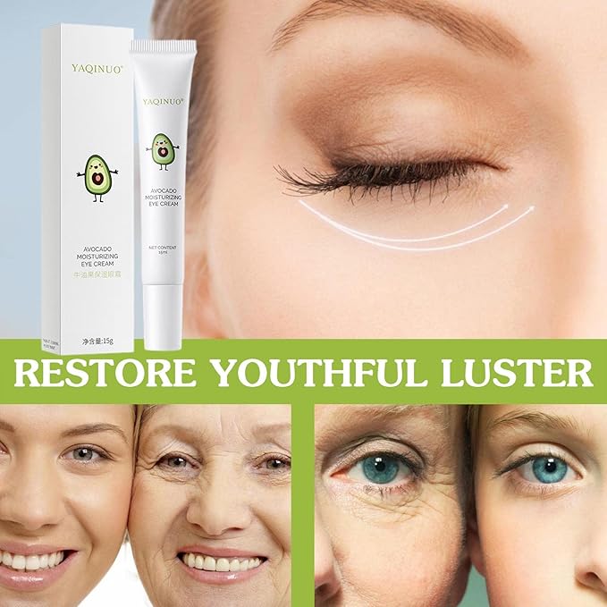 Avocado Hydrating Eye Cream Elastic Moisturizing Eye Cream Remove Pouches Dark Circles Anti-Wrinkle Diminishing Eye Lines Lifting Firming