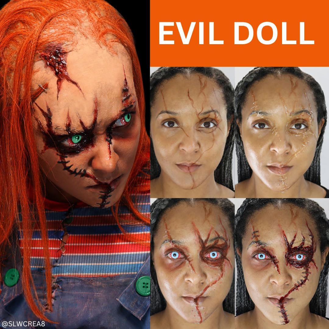 Mehron Makeup Premium Character Kits| Character Kits for Halloween & Cosplay| Made in the USA | Complete Kit Includes all Makeup, Tools, & Instructions on How to Create the Look | (Horror FX)