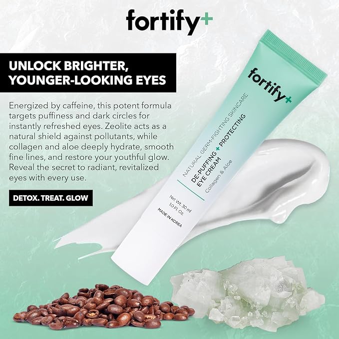 Fortify 9-in-1 Natural Skincare Eye Cream – 2 Pack Anti-Aging Under Eye Cream for Dark Circles, Puffiness & Bags Under Eyes – 30ML