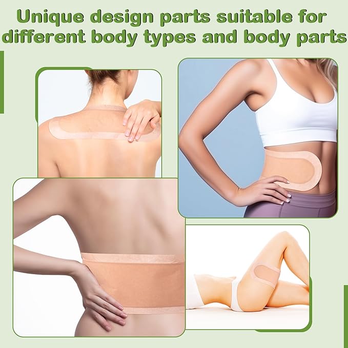 Geiserailie 20 Pcs Large Castor Oil Pack Wrap Kit Disposable Castor Oil Patches Large Self Adhesive Pads for Neck Belly Waist Stomach Knee Back Arm, Portable, Anti Massage Oil Leak, No Wash