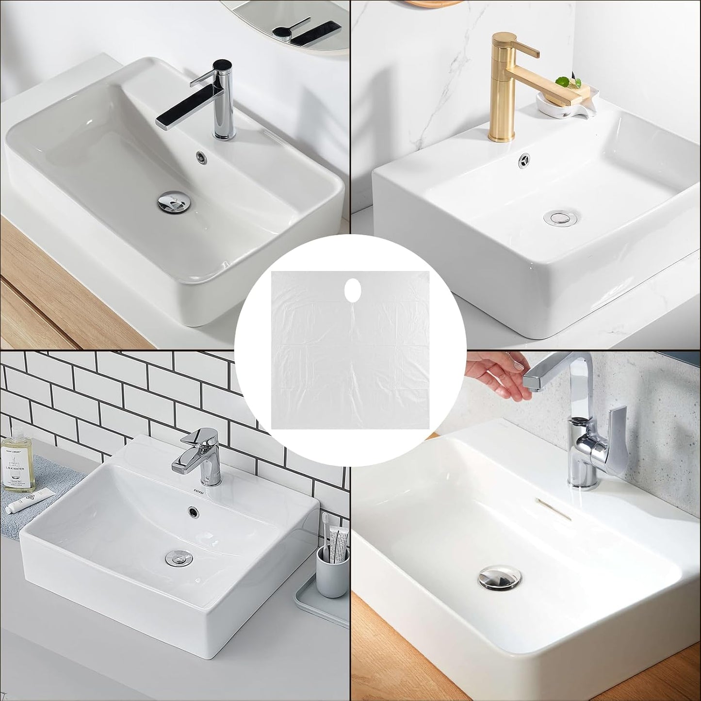 40 Pieces Beard Hair Catcher for Sink, Disposable Beard Beard Catcher for Shaving, Disposable Wash Basin Beard Bib