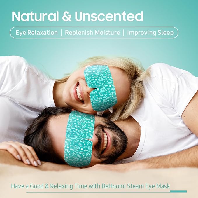 Steam Eye Mask, 10 Packs Heated Eye Mask, Self Heating Disposable SPA Warm Compress for Eyes Sleep Mask, Soothing Moist Heat Eye Masks, Travel Essentials & Relaxation Gifts (Unscented)