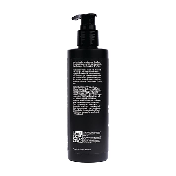 Premium Hemp Daily Ultra-Moisturizing Body Lotion - Face Moisturizer & Hand Cream - Dry Skincare Cream with Hemp Seed & Essential Oils - Classic Mint - 8oz (Pack of 1)
