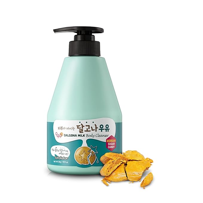 WELCOS Kwailnara Dalgona Milk Body Lotion & Body Wash Set – Energizing & Moisturizing Korean Skincare Set with Dalgona Extract, 560g / 19.75oz Each