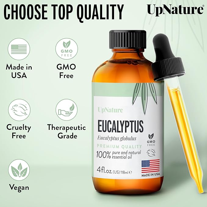 UpNature Eucalyptus Essential Oil – 100% Pure Natural Eucalyptus Oil, 4oz