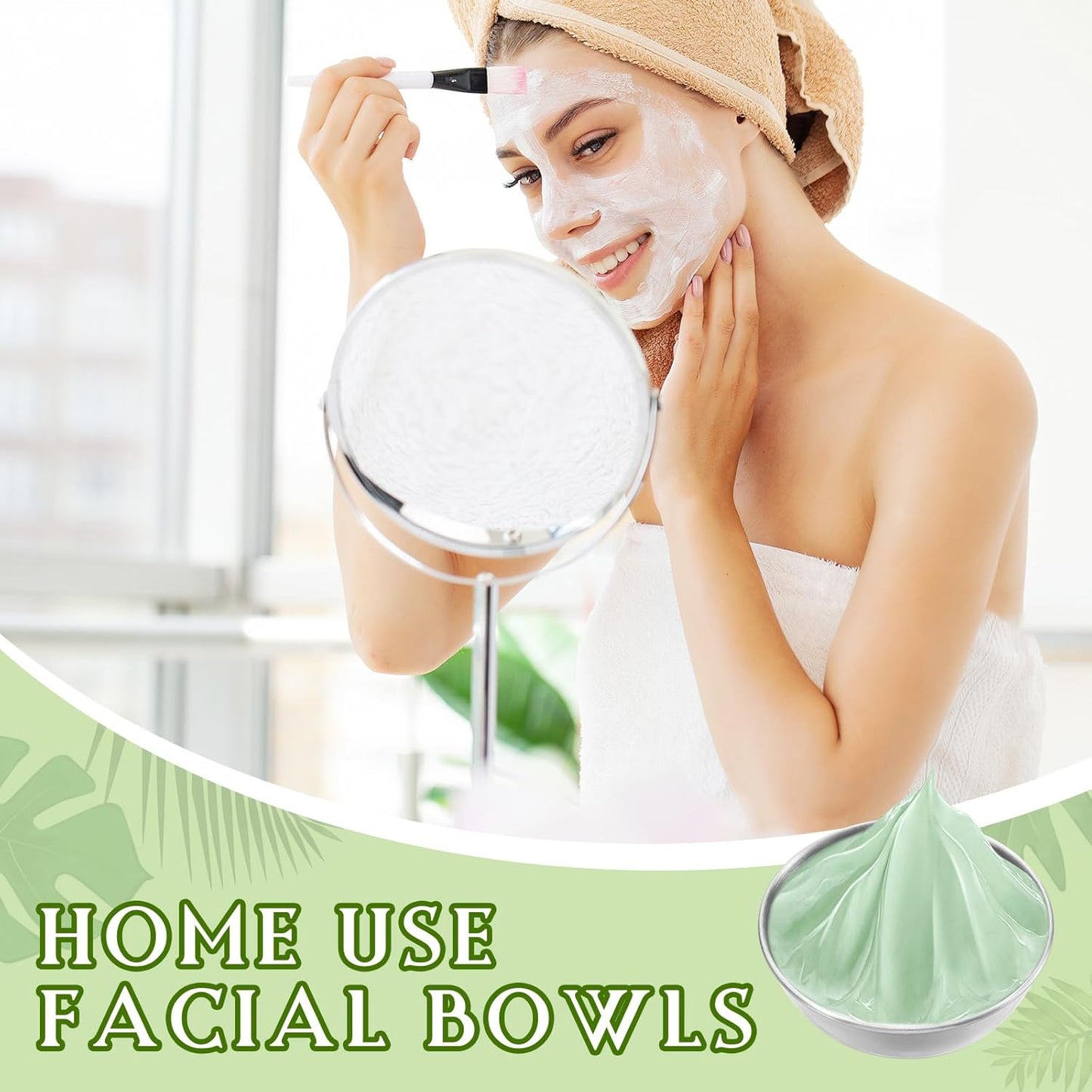 6 Pcs 3.23 In DIY Face Mask Mixing Bowl Stainless Steel Esthetician Facial Mask Bowl Facial Small Mixing Esthetician Supplies for Lady Women Skincare Home Salon Cosmetic Beauty (Silver)