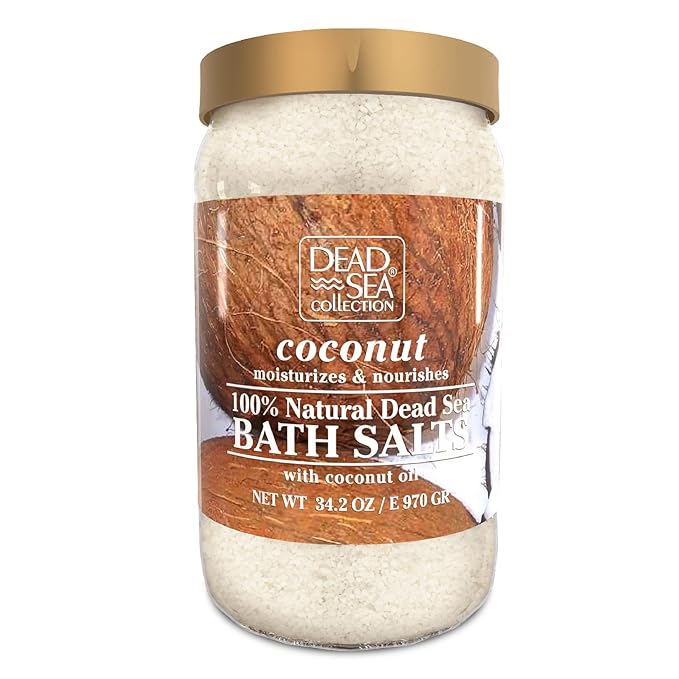 Dead Sea Collection Bath Salts Enriched with 3 pc-Eucalyptus - Cherry Blossom-Coconut-Natural Salt for Bath-Large 34.2 OZ.-Nourishing Essential Body Care for Soothing and Relaxing Your Skin and Muscle