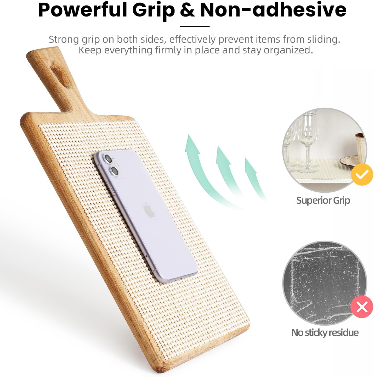 BAGAIL Drawer and Shelf Liner, 17.5 in X 10 Ft Non-Adhesive Shelf Liners for Kitchen Cabinets, Thick Strong Grip Liners for Desk, Shelves, Bathroom Drawers, Cabinet Protection - Cream