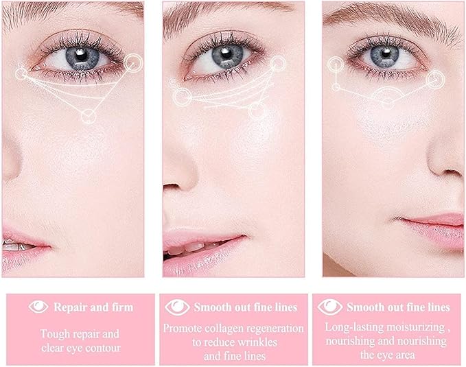 3PCS Retinol Eye Cream Stick, Hydrating Eye Balm, Retinol Eye Cream for Dark Circles and Puffiness, Eye Serum Balm Skin Care