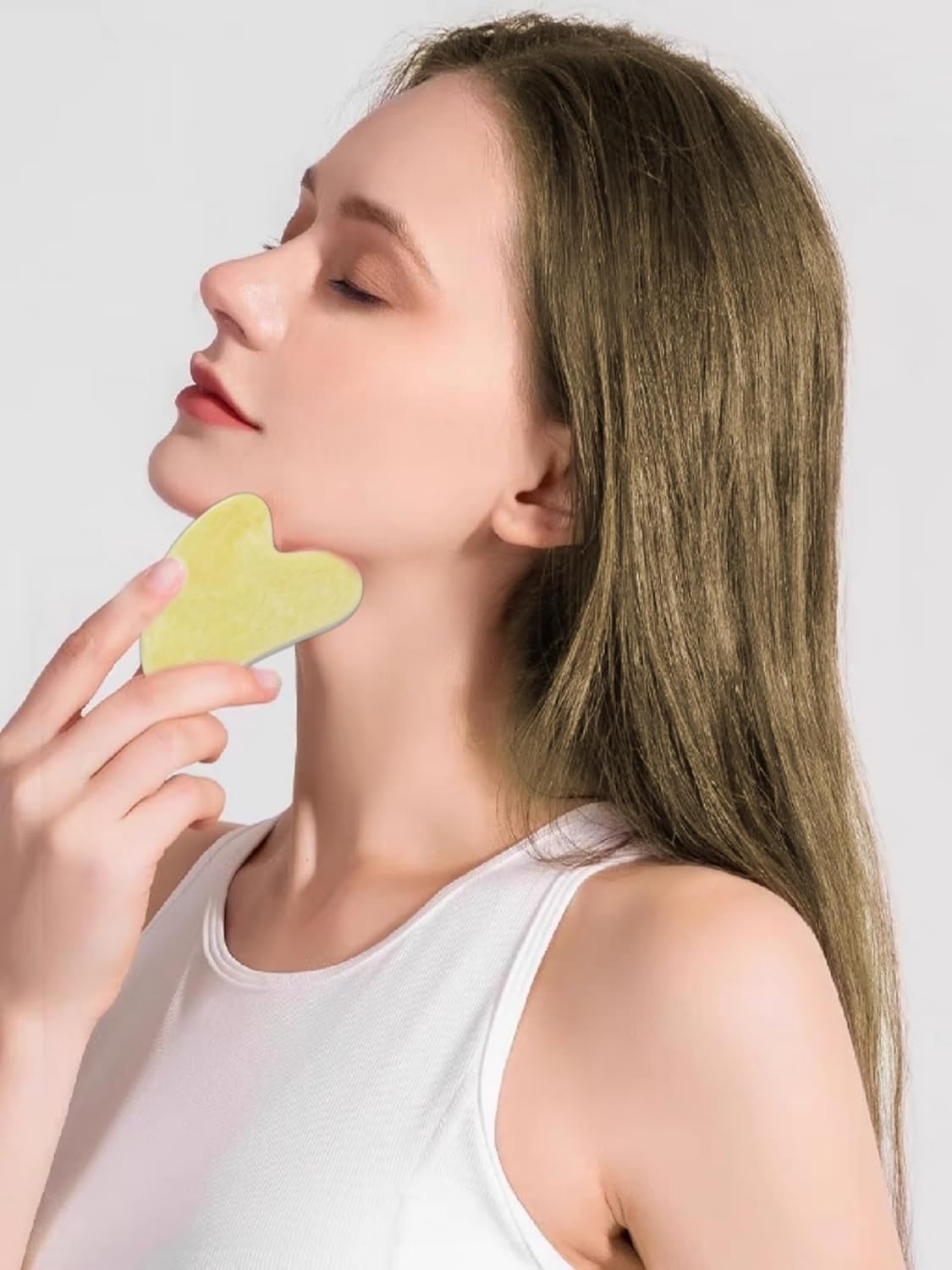 Natural Jade Roller & Gua Sha Set, Self Care Colorful Gift for Face Eye Neck Massager for Women Men, Jade Gua Sha Tool for Face for Skin Care, Improves Skin Tone-Beauty & Skincare (Black)