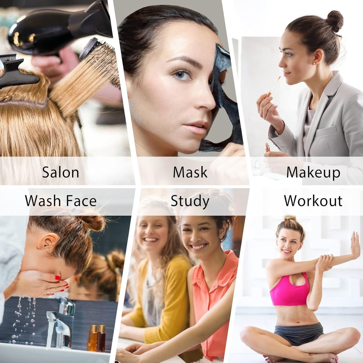 Ondder Hair Clips for Styling - Orange Butterfly Claws Clamps Pro Salon Clips for Cutting, Coloring, and Hair Accessories for Women Girls