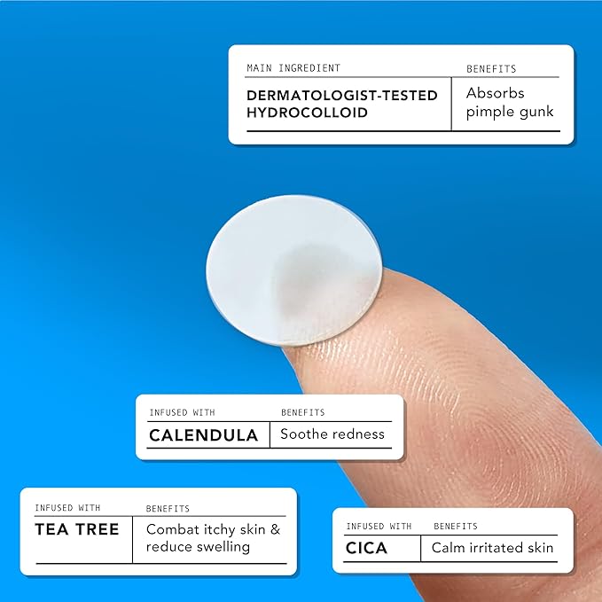 AVARELLE Pimple Patches for Face | Hydrocolloid Acne Patches for Covering Blemishes | FSA HSA Zit Patches with Tea Tree, Calendula, & Cica | HSA Store Eligible Items (10-14 mm, 200, Count)
