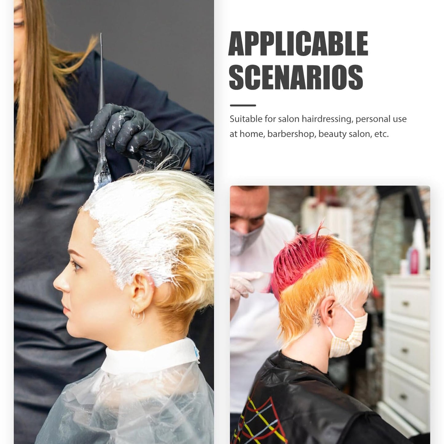 FRCOLOR Waterproof Silicone Hair Dye Ear Covers Durable Ear Protection Caps for Hair Coloring Perm and Bathing Comfortable Fit for Salon and Home Use