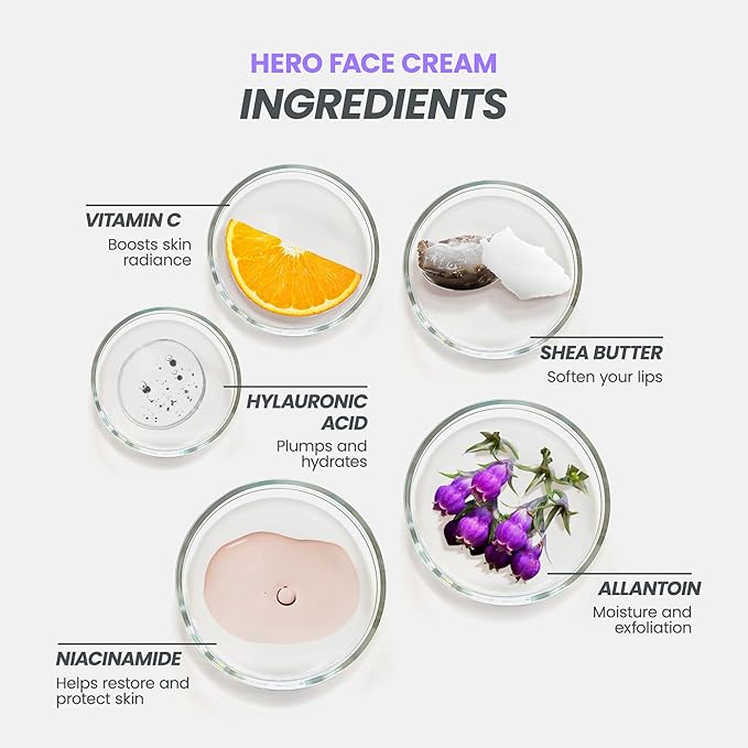 Wonderskin Purevoc Hero Face Cream, Anti Wrinkle Moisturizing Face Cream, Hydrating Moisturizer for Women & Men, Anti Aging Daily Facial Moisturizer for Dry Skin
