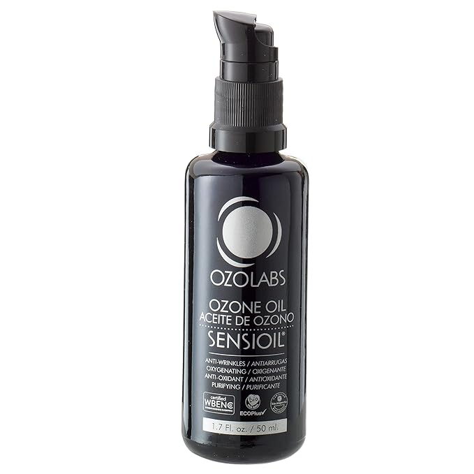 OZOLABS® OZONATED OIL - SENSIOIL© | Certified Organic Ozonated Olive & Sunflower Oils | Deep Hydration & Skin Regeneration | ISO 9001 | 1.7 fl. oz.