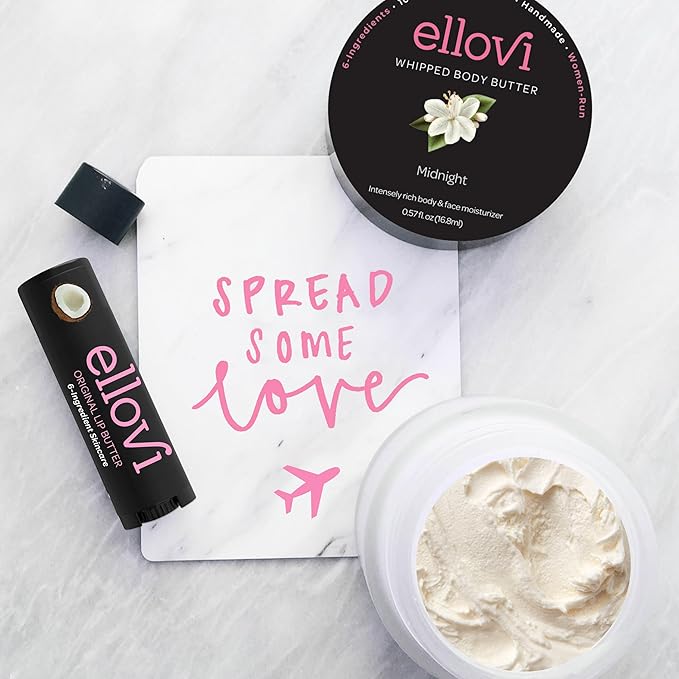 Wild Romance Travel Bundle | Wild Rose Tinted Lip Butter & Midnight Whipped Body Butter | All-Natural, Vegan Skincare for Kissable Lips & Velvety Skin | 6 Pure Ingredients